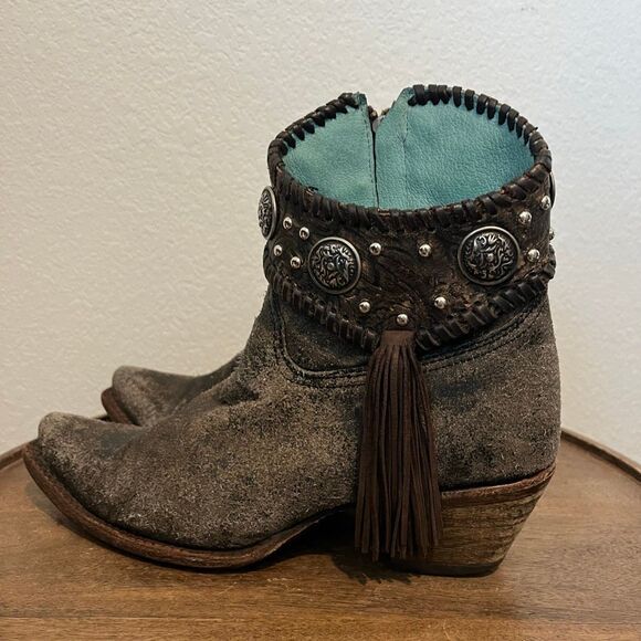 Corral Indie Spirid LD Brown Alamo Cowboy Ankle Boot Booties Women's Size 8.5 - Picture 7 of 14